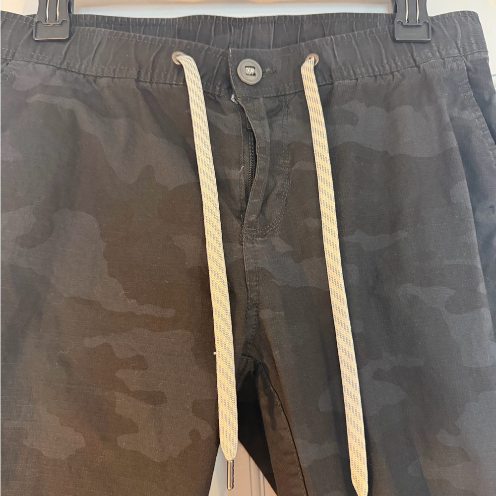 Vuori Ripstop Climber Pants Gray Camo Outdoors Drawstring Men's Medium - Picture 2 of 5